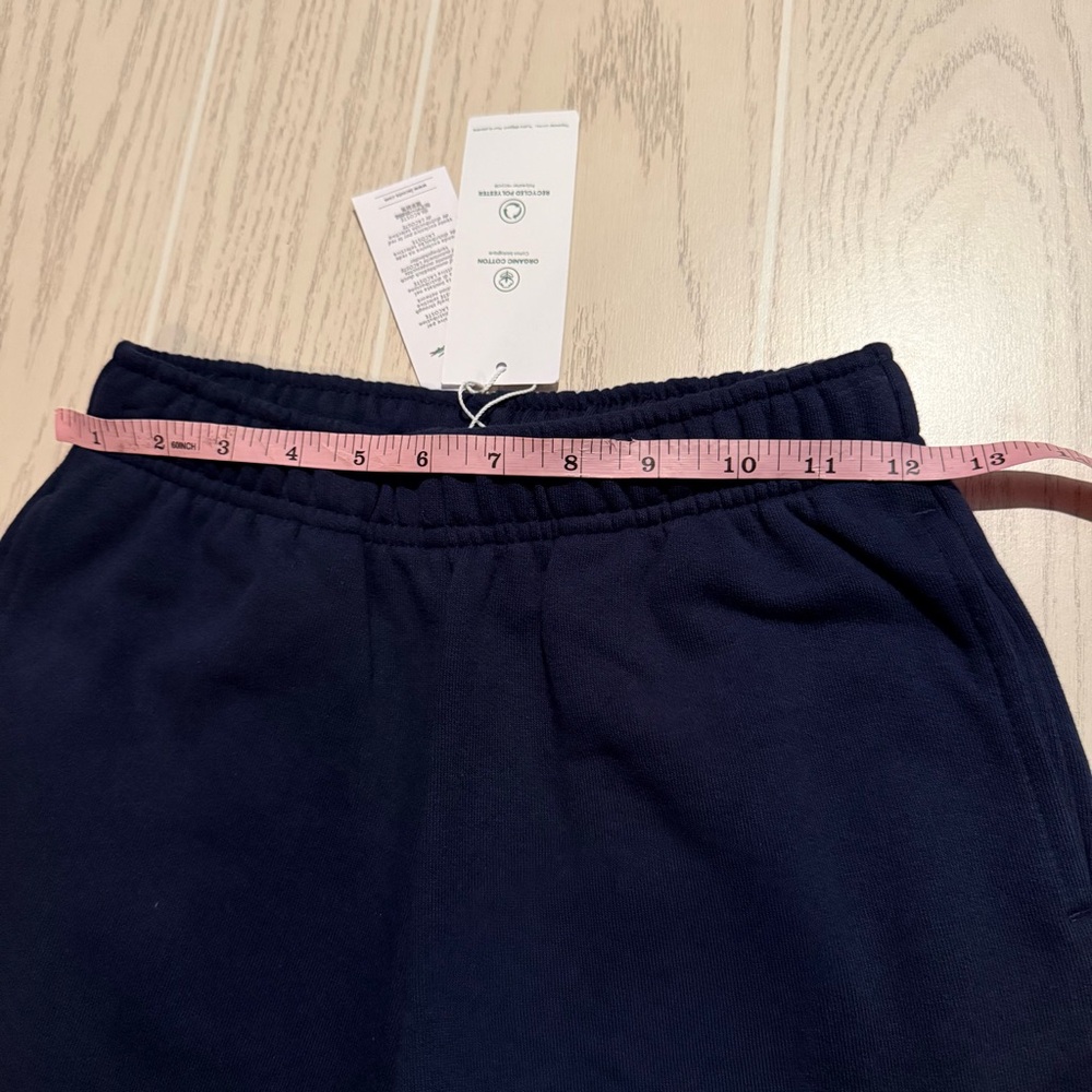 Lacoste Boys 10 Navy Core Fleece Shorts Logo Athletic NWT - Picture 8 of 14